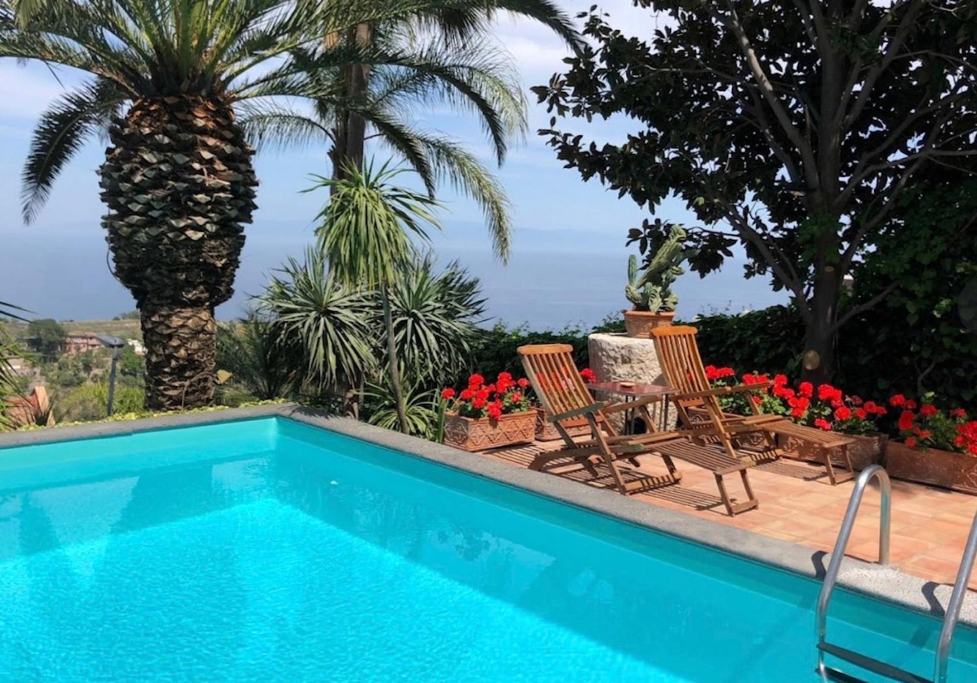 Villa Lou Taormina Private Villa With Panoramic Sea View Pool Exterior foto