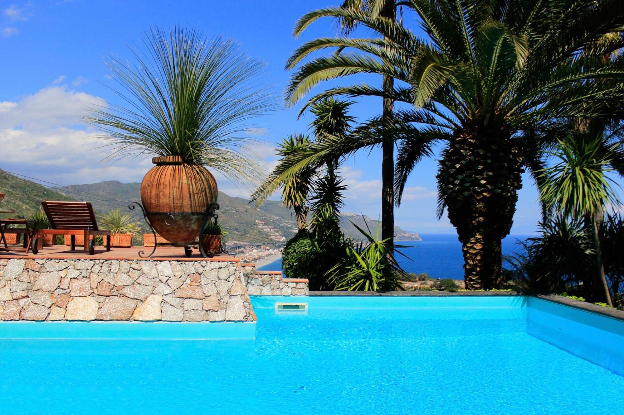 Villa Lou Taormina Private Villa With Panoramic Sea View Pool Exterior foto