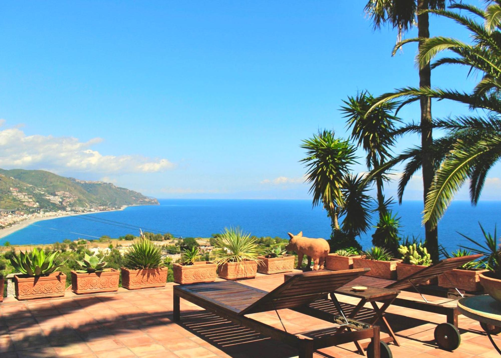 Villa Lou Taormina Private Villa With Panoramic Sea View Pool Exterior foto