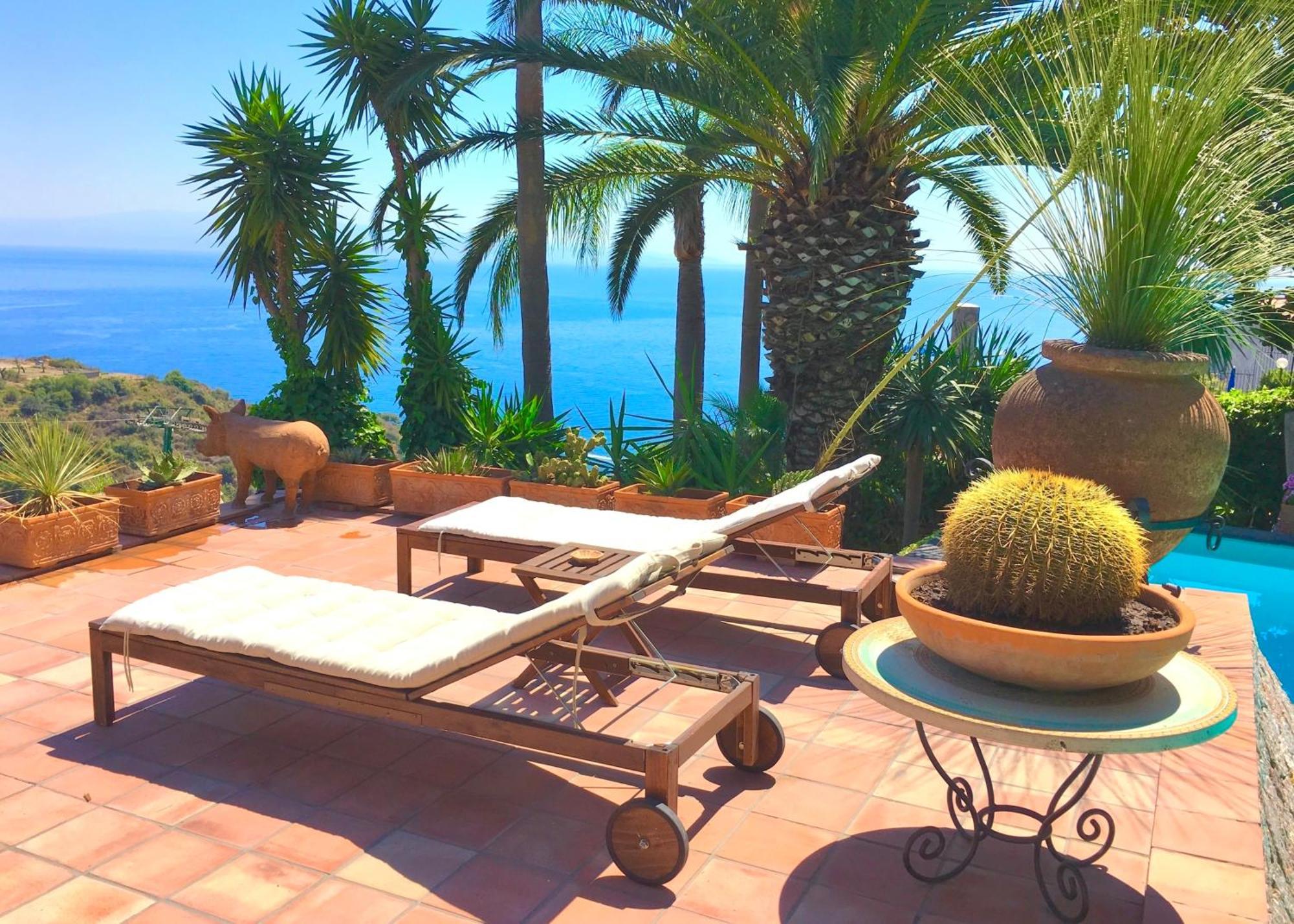 Villa Lou Taormina Private Villa With Panoramic Sea View Pool Exterior foto